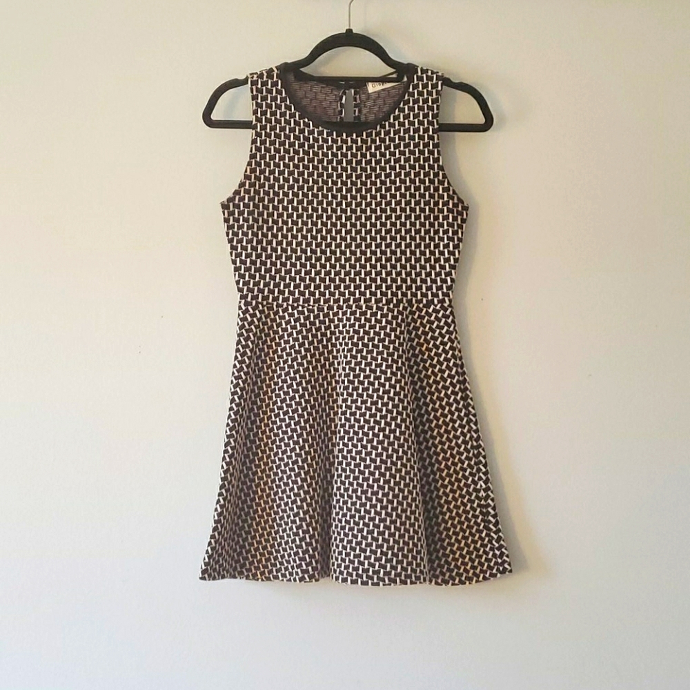 Ginger G Black and White Mini Dress